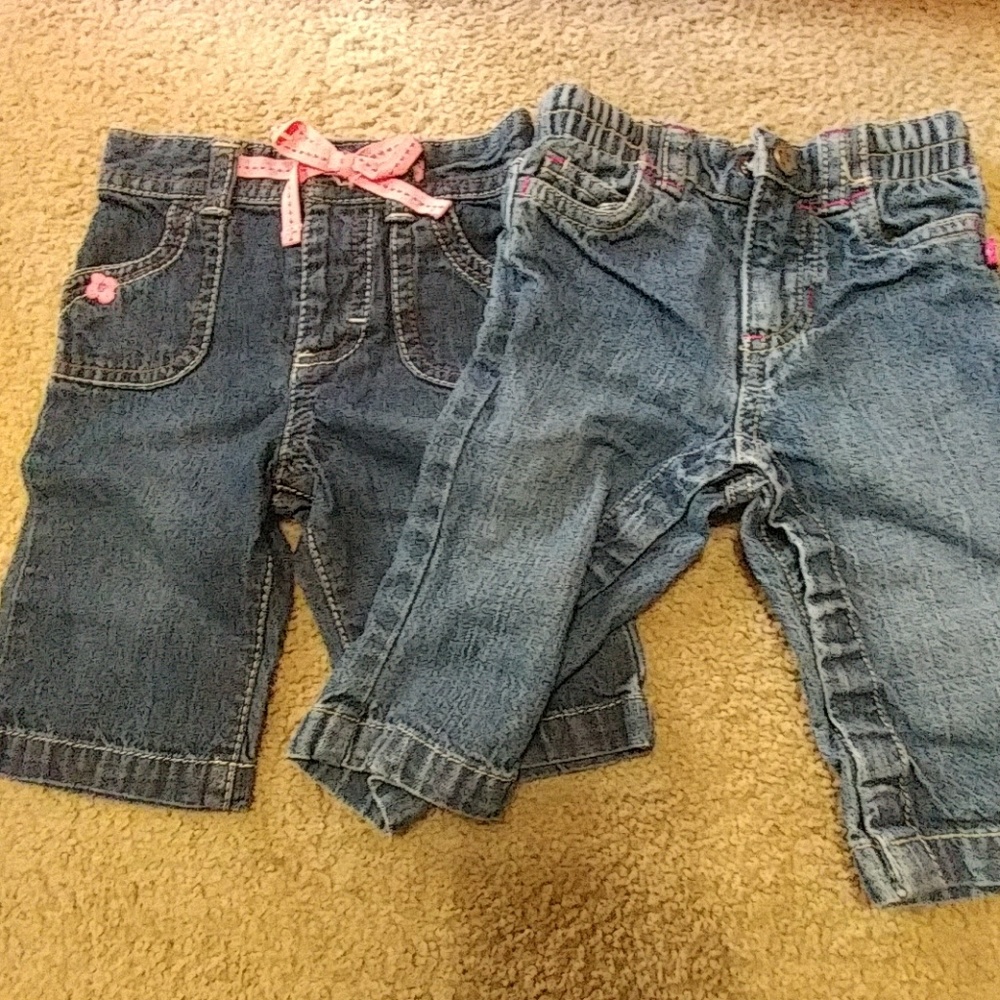 2 pair baby 3mo jeans